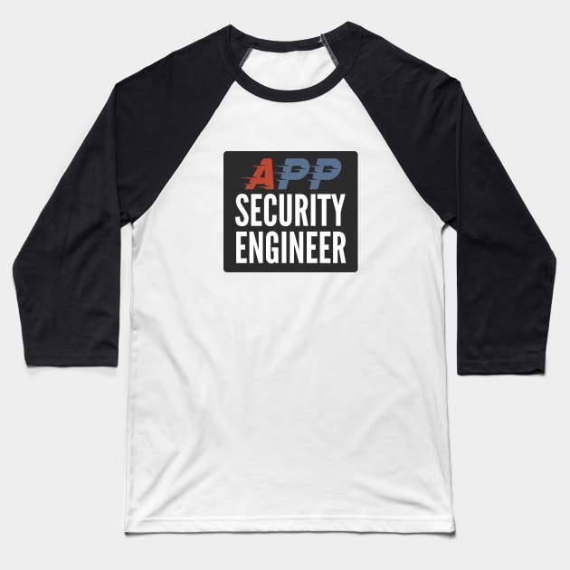 Application Security Engineer Development Security Operations Black Background Baseball T-Shirt by FSEstyle